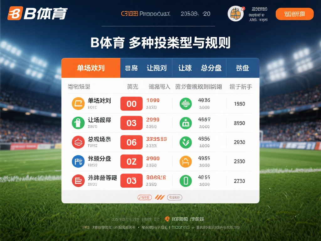 投注类型与规则：b体育提供多种投注类型，如单场胜负